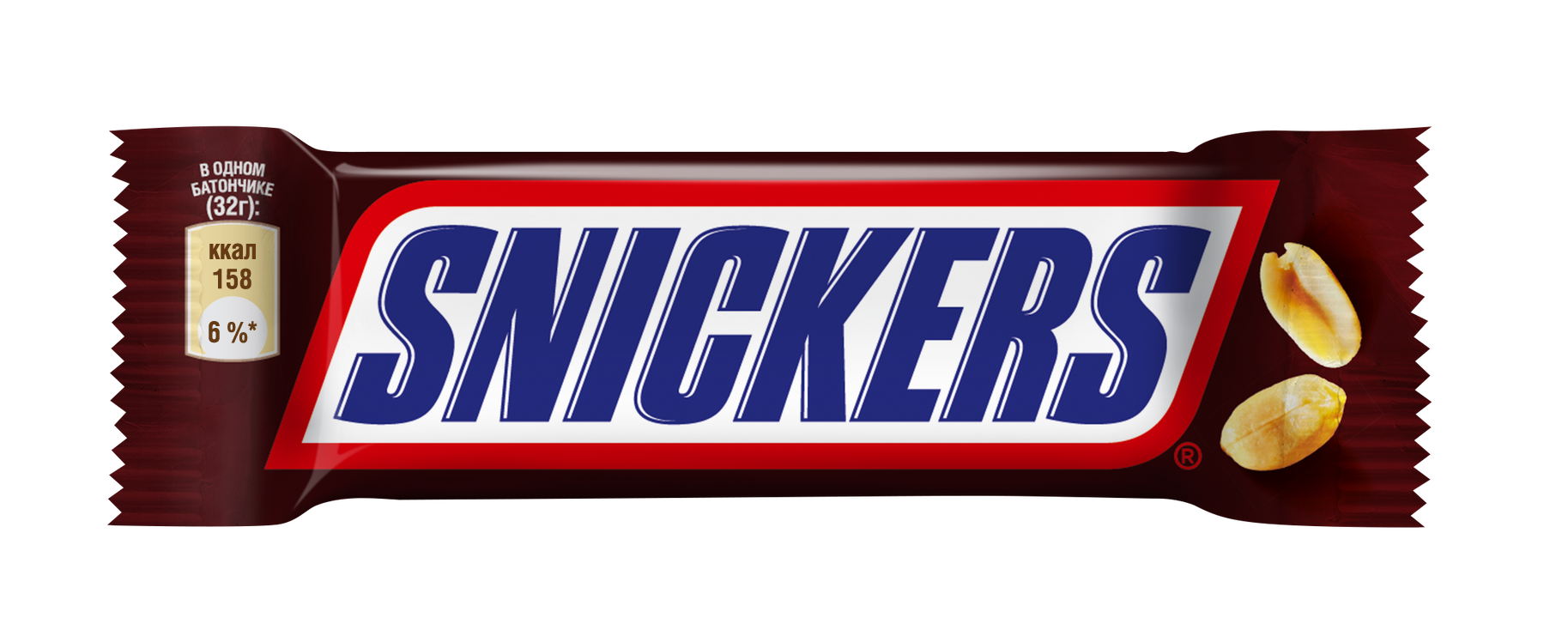 Батончик Snickers шоколадный 32 г