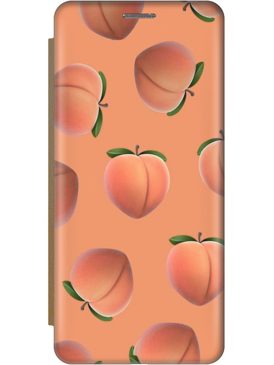 

Чехол-книжка на Samsung Galaxy A32 c принтом "Падающие персики" золотистый, Красный;оранжевый, 9529