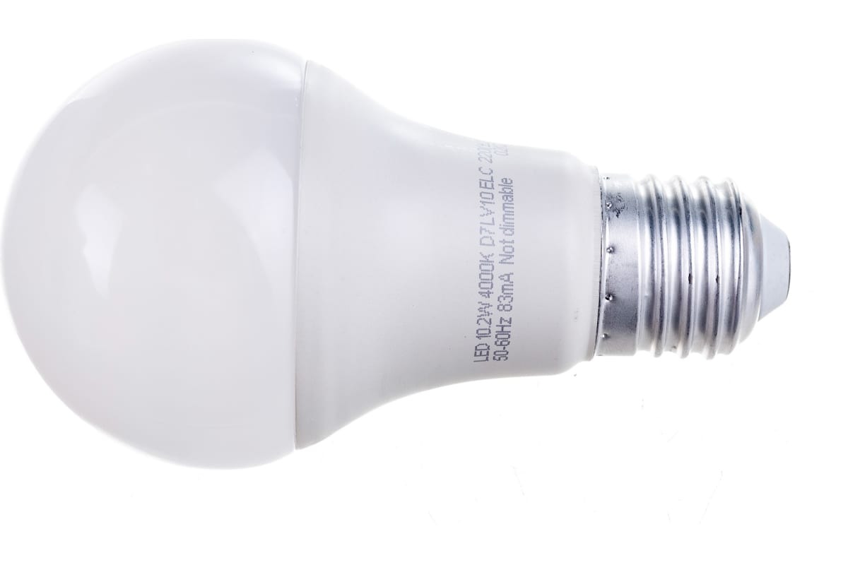

Светодиодная лампа Ecola ЛОН A60 E27 10.2W 2700K 2K 110x60 10W D7LW10ELC D7LW10ELC