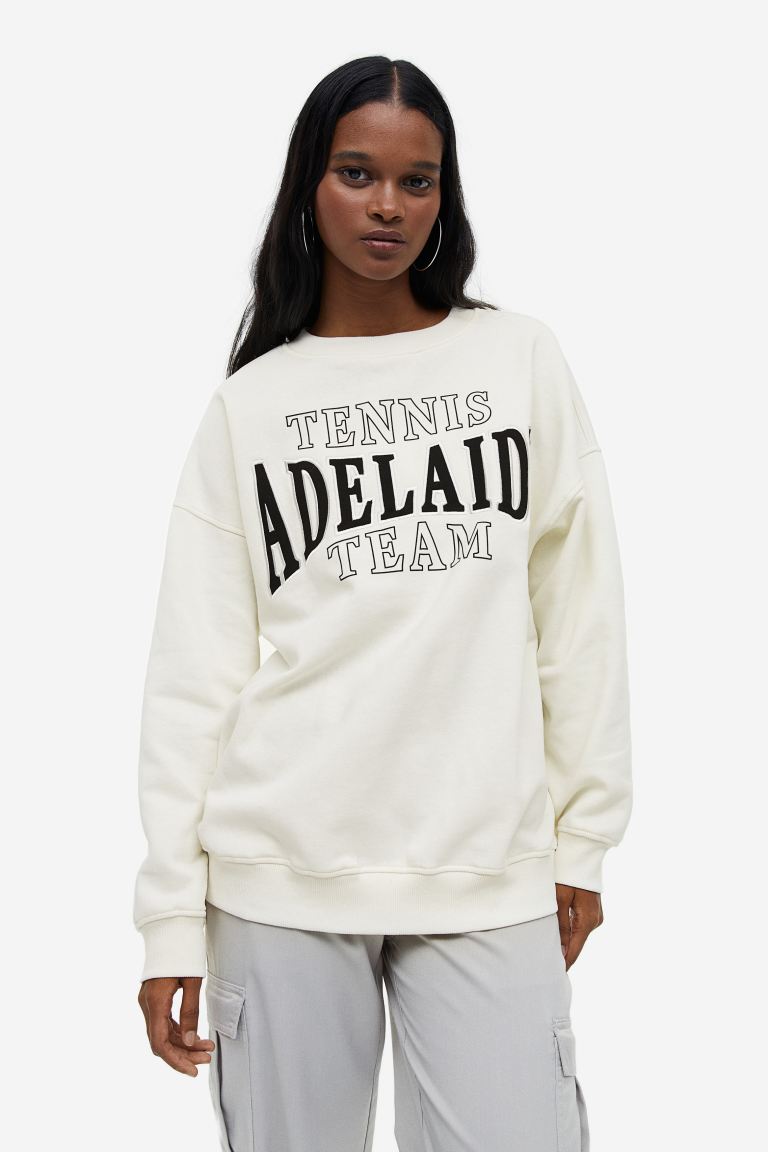 

Свитшот женский H&M 1121853006 белый L (доставка из-за рубежа), 1121853006