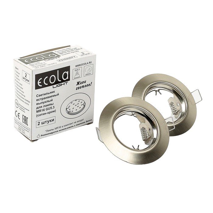 

Светильник встраиваемый Ecola Light MR16 DL92 GU5.3 FS1622EFY