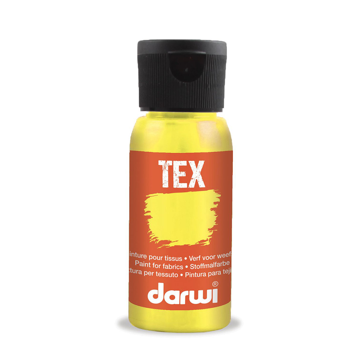 фото Краска для ткани darwi tex da0100050, 50 мл 723 желтый неон