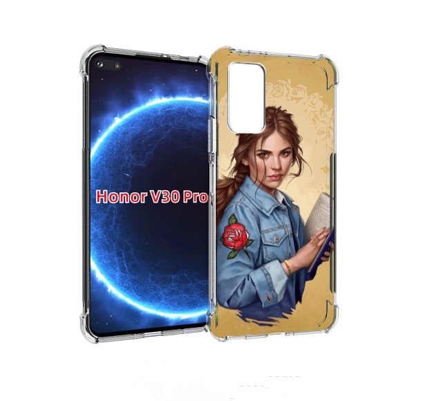 

Чехол бампер MyPads девушка-в-бежевом-фоне для Honor V30, Прозрачный, Tocco
