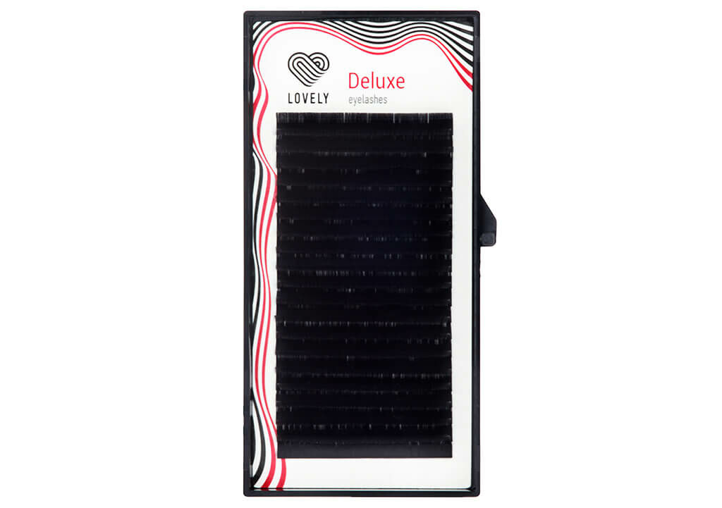 

Ресницы Lovely Deluxe C 0.10 8 мм 20 линий, Черный, 4627148657499