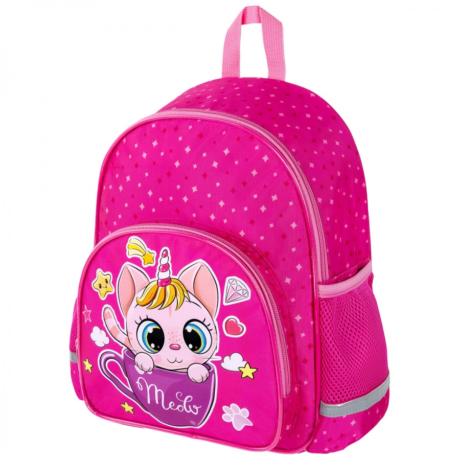 

Рюкзак школьный Brauberg KIDS PLAY детский, 1 отделение, 3 кармана, Kittycorn, 29х23х12см, Розовый