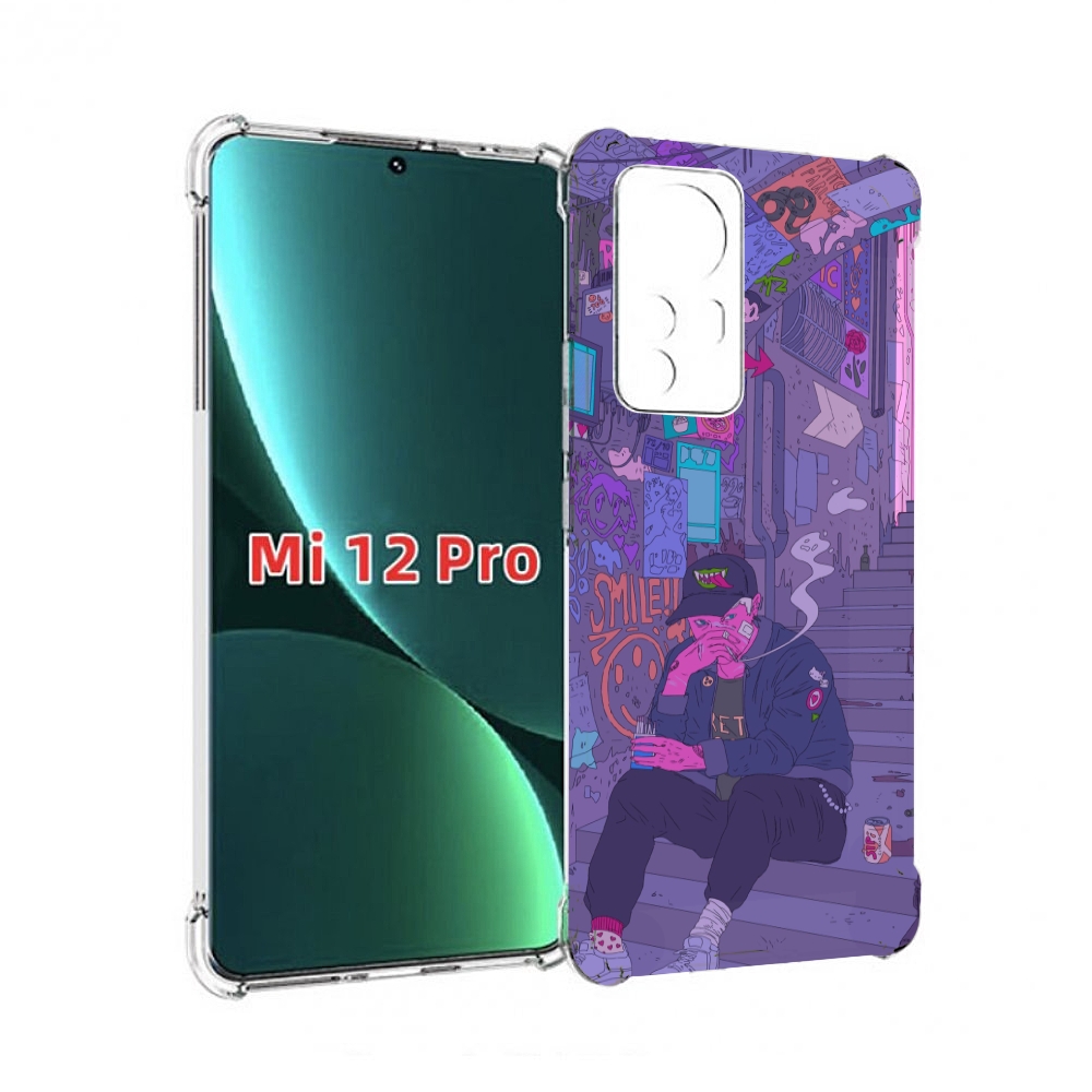 

Чехол MyPads парень в подъезде мультик для Xiaomi 12S Pro, Прозрачный, Tocco