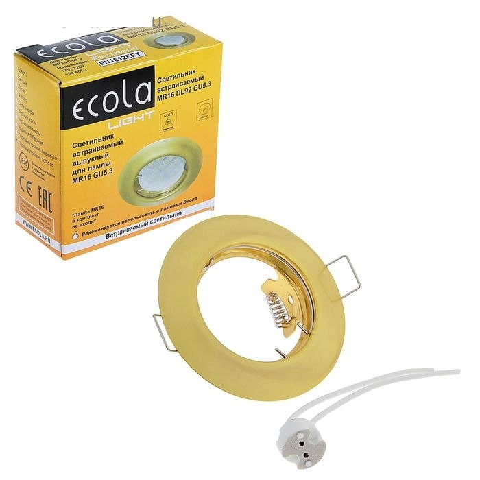 

Светильник встраиваемый Ecola Light MR16 DL92 GU5.3 FG1612EFY