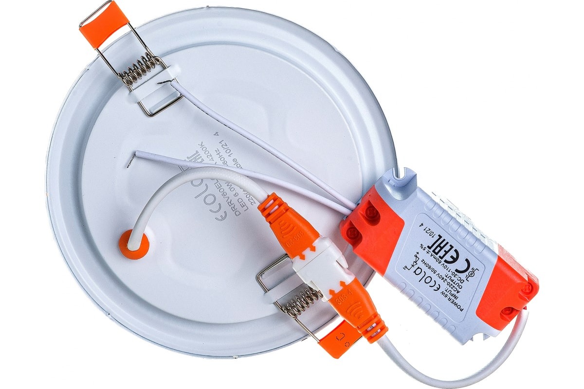 

Светильник встраиваемый Ecola LED downlight с драйвером 6W 220V 4200K DRRV60ELC