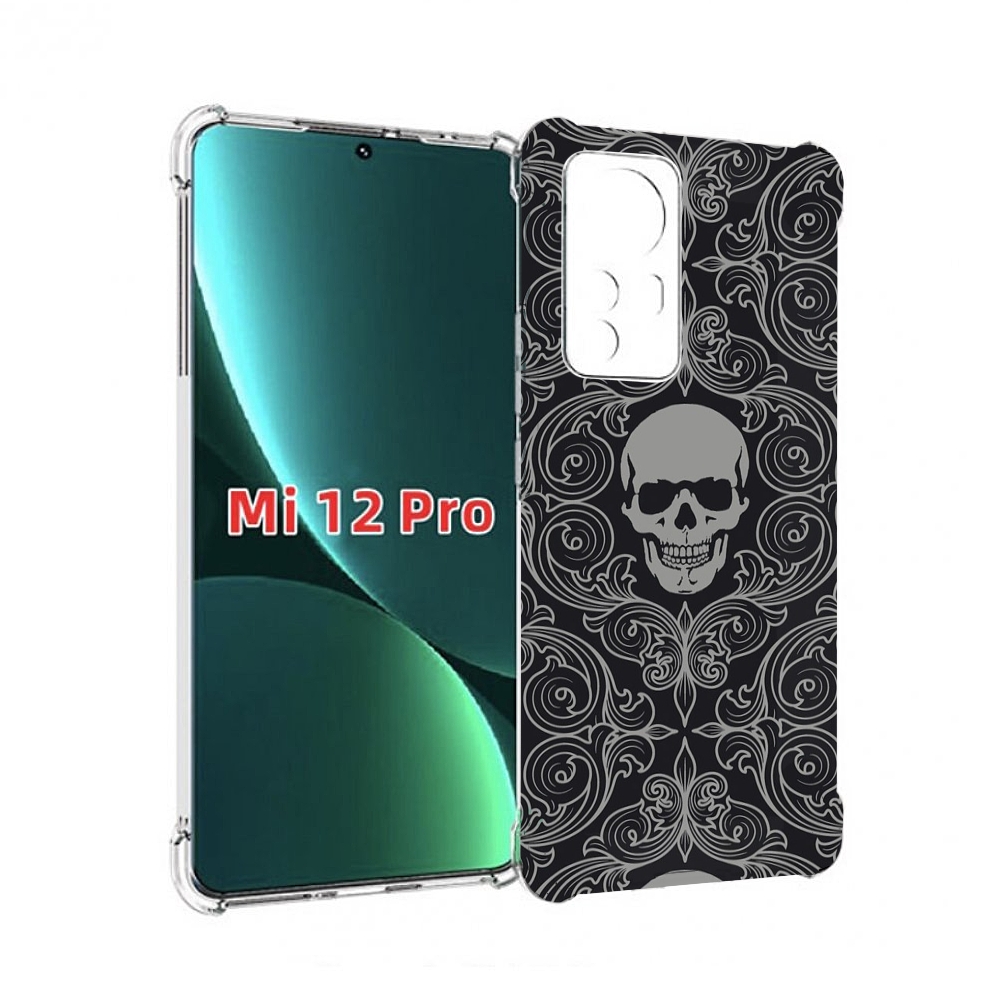 

Чехол MyPads орнамент-черепов для Xiaomi 12S Pro, Прозрачный, Tocco