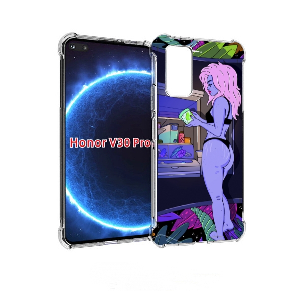 

Чехол бампер MyPads девушка любит покушать женский для Honor, Прозрачный, Tocco