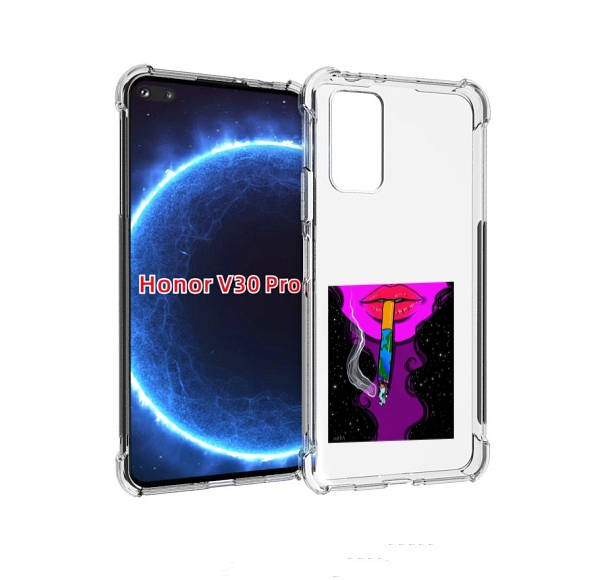 

Чехол бампер MyPads девушка курит землю женский для Honor, Прозрачный, Tocco
