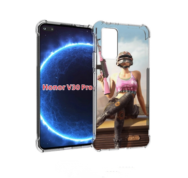 

Чехол бампер MyPads девушка из PUBG для Honor V30 Pro, Прозрачный, Tocco