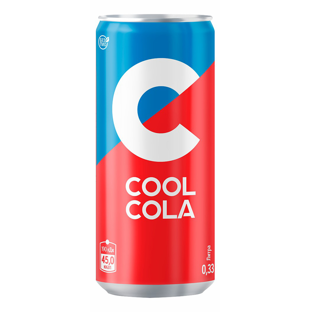 Газированный напиток Cool Cola сильногазированный 0,33 л