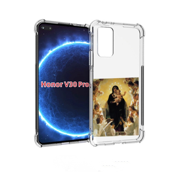 

Чехол бампер MyPads дева-мария для Honor V30 Pro, Прозрачный, Tocco