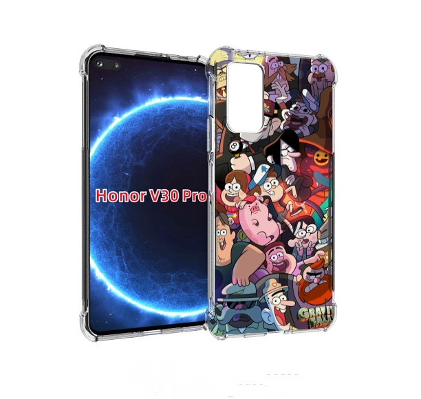 

Чехол бампер MyPads гравити-фолз для Honor V30 Pro, Прозрачный, Tocco