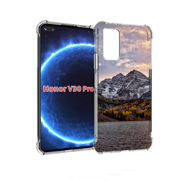 

Чехол бампер MyPads горы-колорадо для Honor V30 Pro, Прозрачный, Tocco