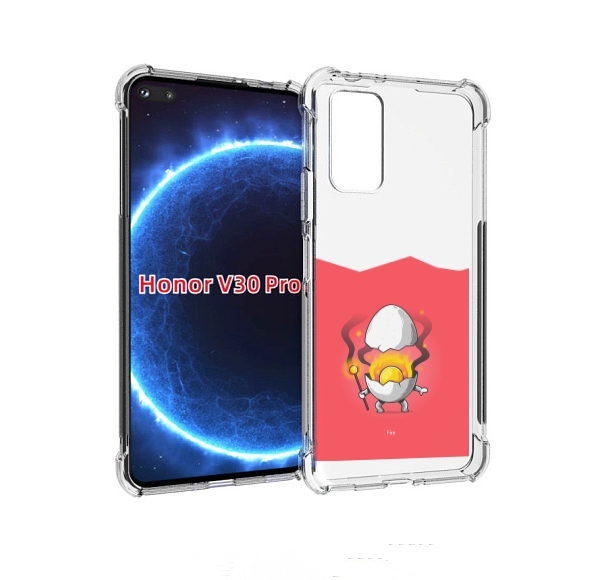 

Чехол бампер MyPads горелое яйцо для Honor V30 Pro, Прозрачный, Tocco