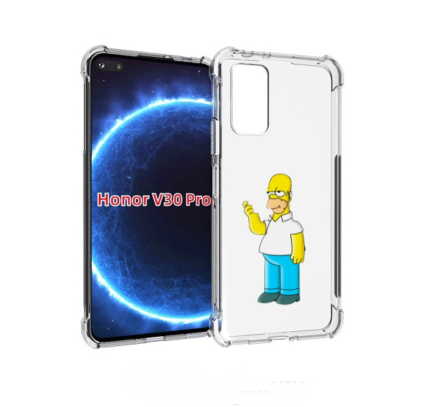 

Чехол бампер MyPads гомер-симпсон для Honor V30 Pro, Прозрачный, Tocco