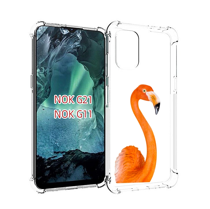 

Чехол Mypads Оранжевый-Фламинго Для Nokia G11/G21, Прозрачный, Tocco