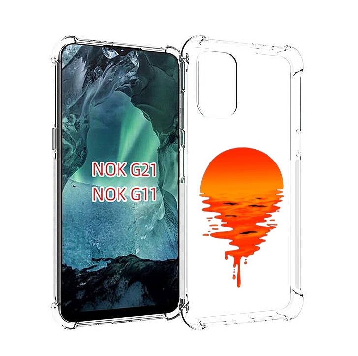 

Чехол Mypads Оранжевый Закат На Воде Для Nokia G11/G21, Прозрачный, Tocco