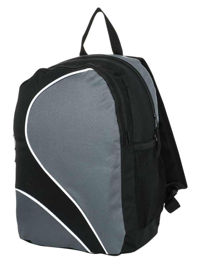 Рюкзак школьный Creativiki Sport Basic 20л, 41х30х16см, мягкий, 1 отделение, черно-серый городской школьный рюкзак с помпоном для учащихся черно белый