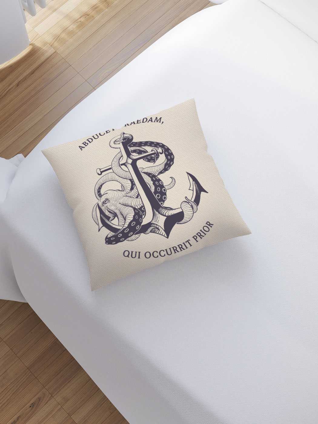 

Наволочка декоративная JoyArty "Осьминог с якорем" на молнии, 45x45 см