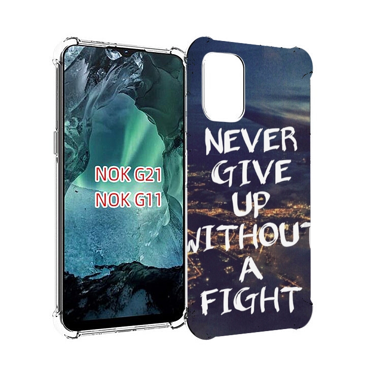 

Чехол Mypads Никогда Не Сдавайся Без Боя Для Nokia G11/G21, Прозрачный, Tocco