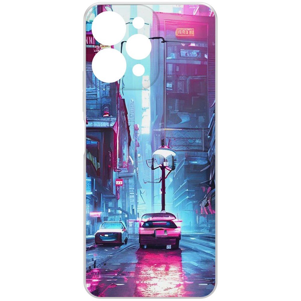 

Чехол-накладка Krutoff Clear Case Киберпанк Улица для Xiaomi Redmi 12, Прозрачный
