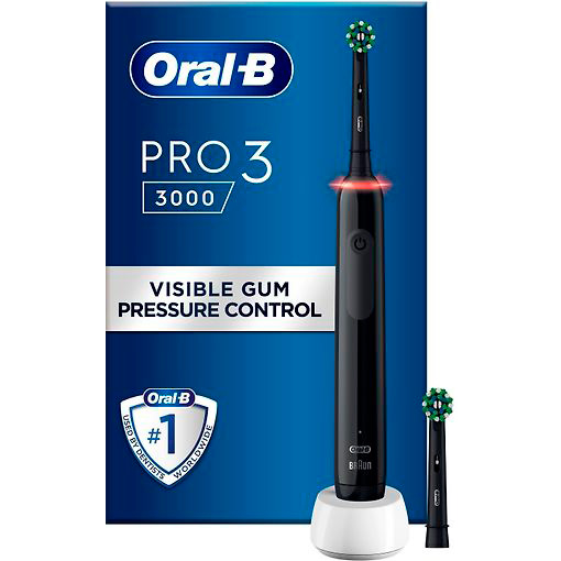 Электрическая зубная щетка Oral-B Pro 3 3000 CrossAction черный зубная щетка электрическая oral b family edition pro 1 kids тачки