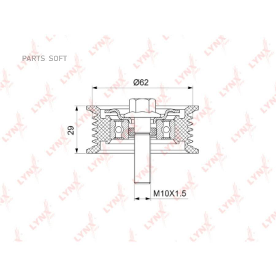

Ролик Направляющий Приводного Ремня LYNXauto арт. PB-7063