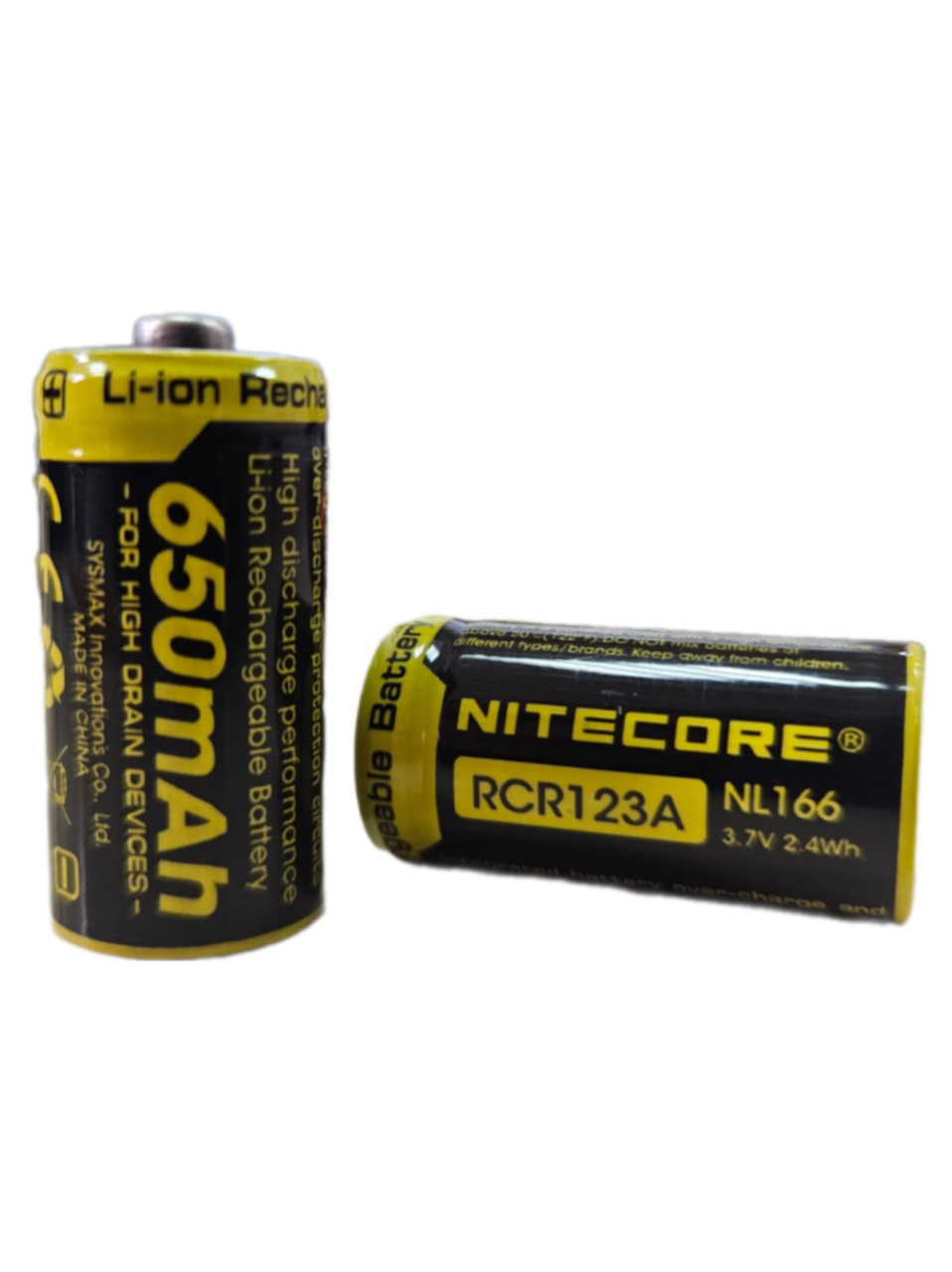 

Аккумулятор Nitecore Li-Ion 16340/RCR123A NL166 3.7 В 650 мАч с защитой, 2шт