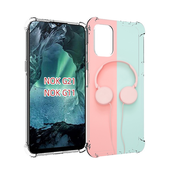 

Чехол Mypads Наушники-Минимализм Для Nokia G11/G21, Прозрачный, Tocco