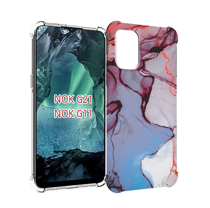 

Чехол Mypads Мраморный Рисунок Для Nokia G11/G21, Прозрачный, Tocco