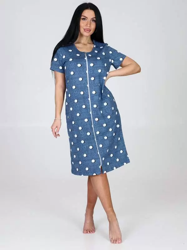 Халат женский Home Style 2307-Х голубой 58 RU 1316₽