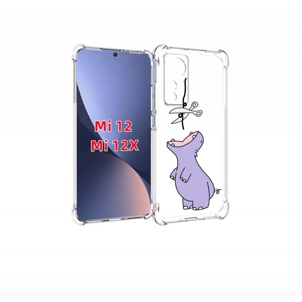 

Чехол бампер MyPads динозаврик-фиолетовый для Xiaomi 12., Прозрачный, Tocco
