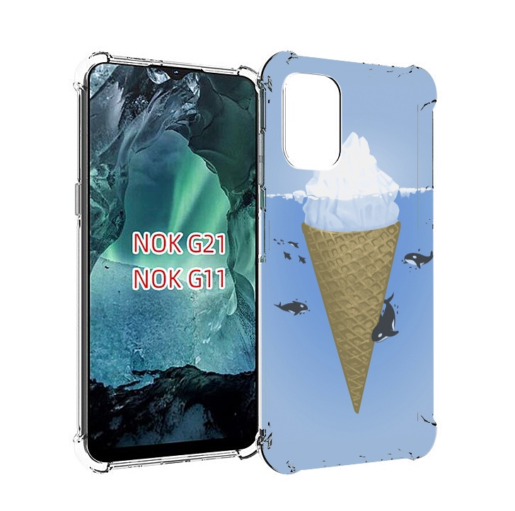 

Чехол Mypads Мороженное-У-Косаток Для Nokia G11/G21, Прозрачный, Tocco