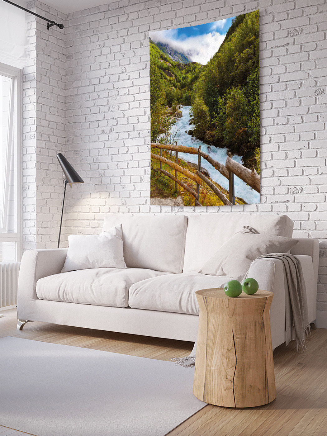 

Вертикальное фотопанно на стену JoyArty Дорога над рекой 150x200 см, Дорога над рекой