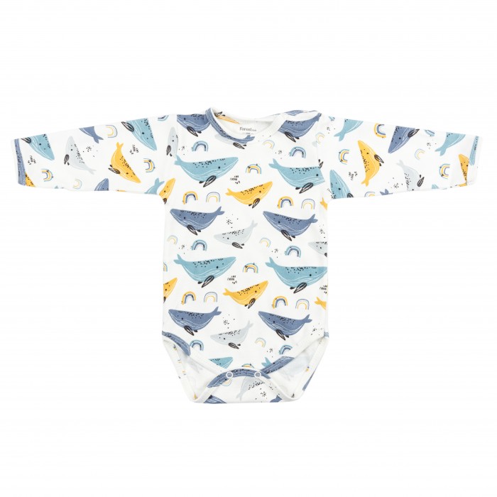 Боди детское Forest kids Whales цв. белый р. 62