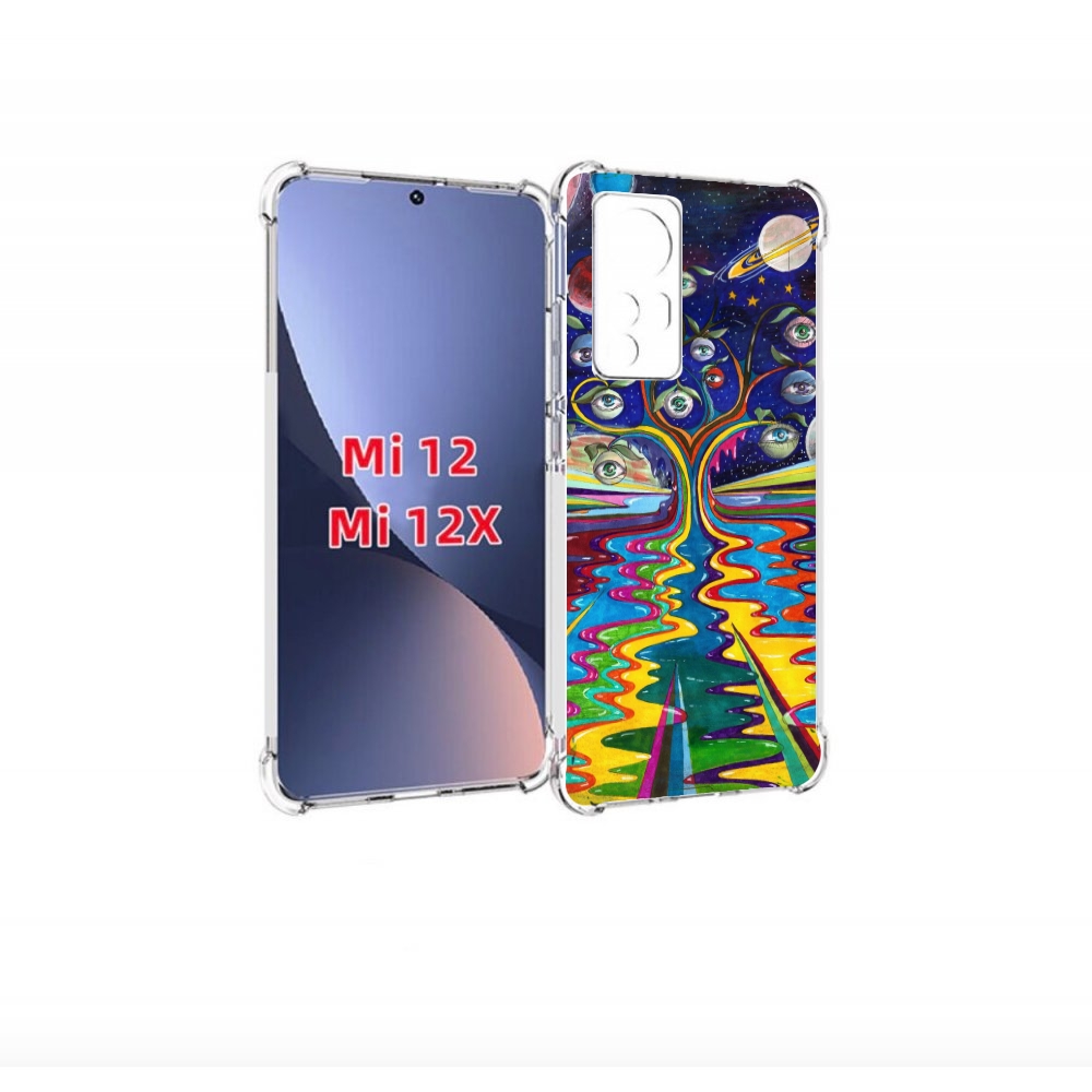 

Чехол бампер MyPads дерево с глазами акварель для Xiaomi 12., Прозрачный, Tocco