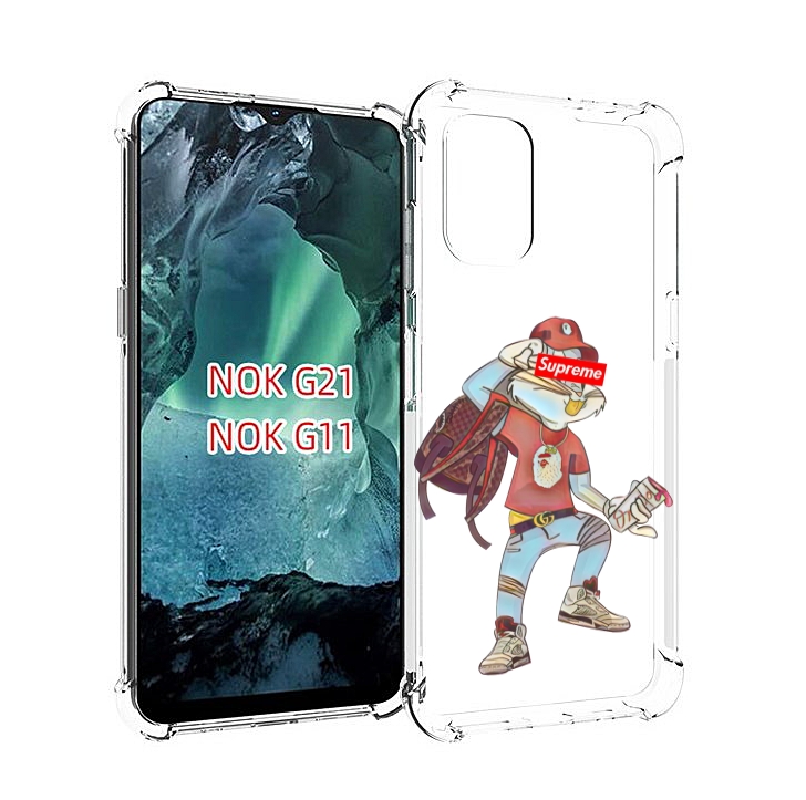 

Чехол Mypads Моднявый-Заяц Детский Для Nokia G11/G21, Прозрачный, Tocco