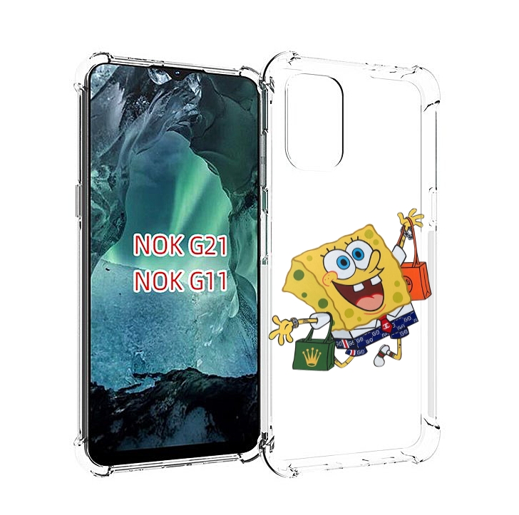 

Чехол Mypads Модный-Спанч-Боб Для Nokia G11/G21, Прозрачный, Tocco