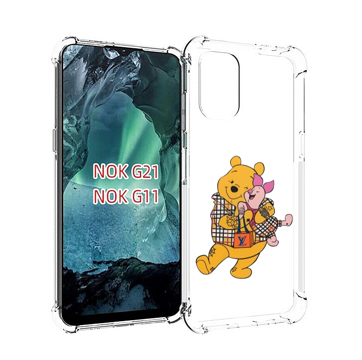 

Чехол Mypads Модный-Медведь-Из-Винни-Пуха Для Nokia G11/G21, Прозрачный, Tocco