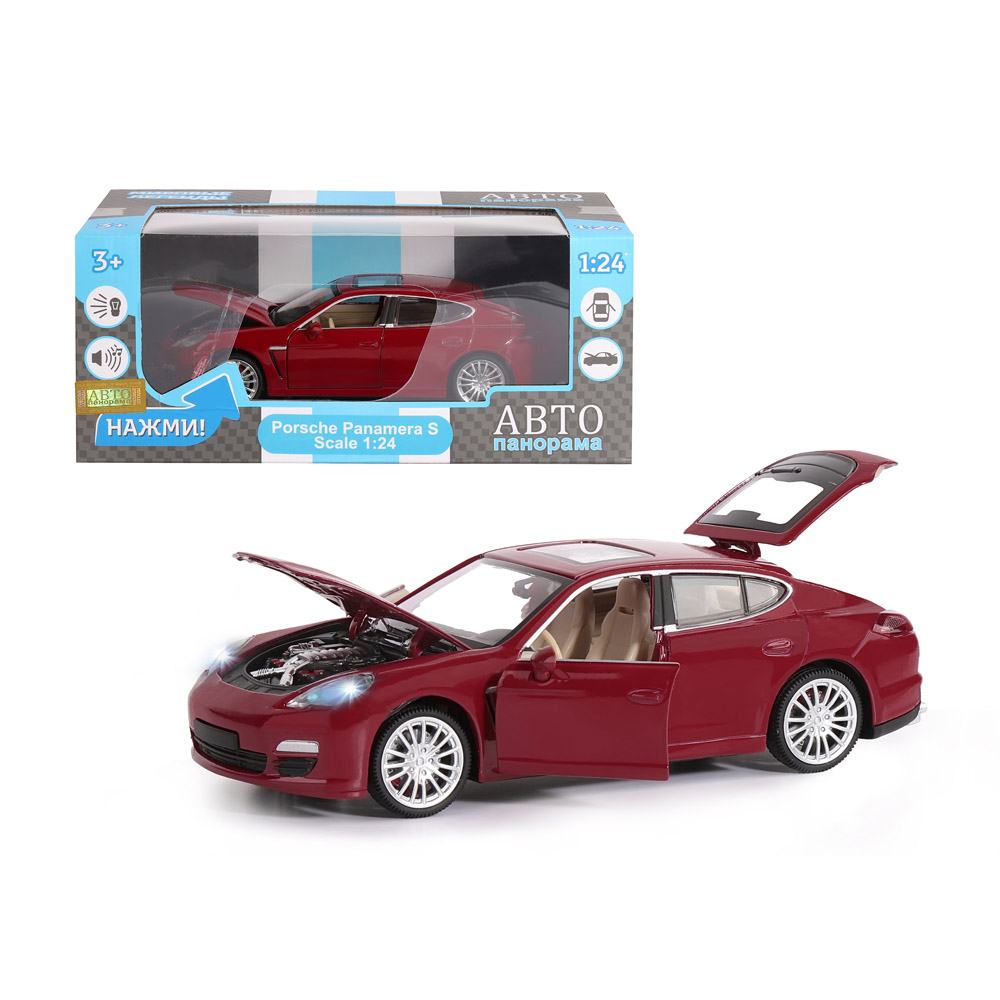 фото Машинка металлическая автопанорама 1:24 porsche panamera s, jb1251133