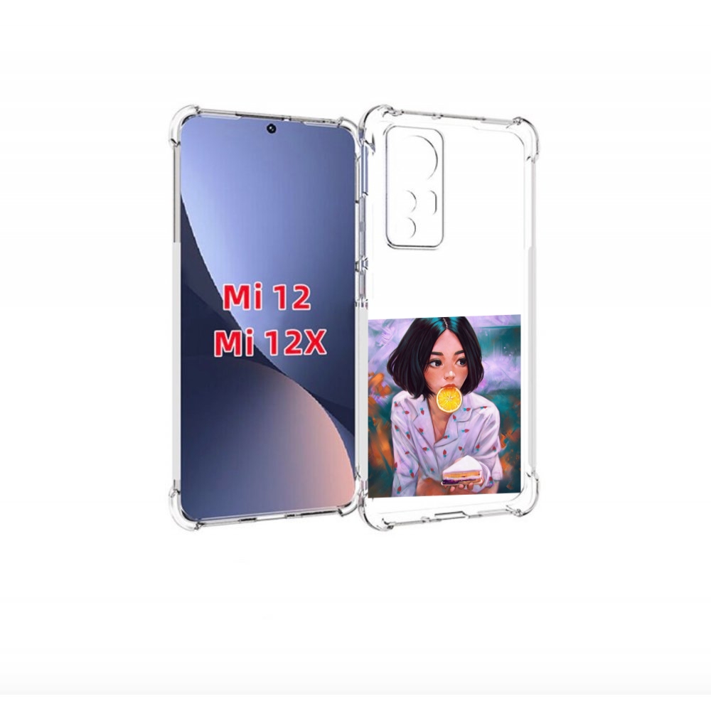 

Чехол бампер MyPads девушка-с-чизкейком женский для Xiaomi 12., Прозрачный, Tocco