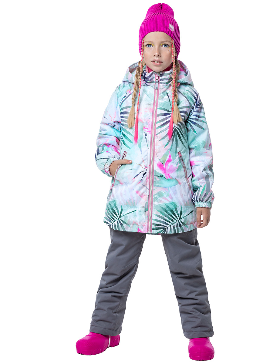 

Комплект верхней одежды NIKASTYLE 7м0823, пудра/хаки, 128, 7м0823