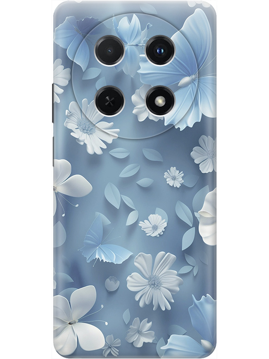 

Силиконовый чехол на Huawei nova 12i с принтом "Голубые бабочки", Прозрачный;белый;голубой, 782624023