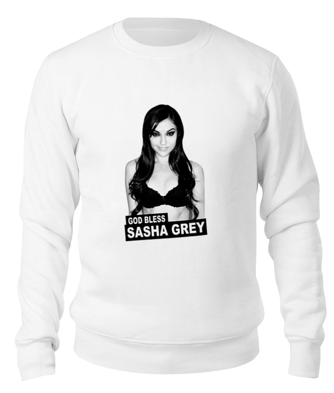 

Свитшот унисекс Printio Sasha grey белый XS, Sasha grey