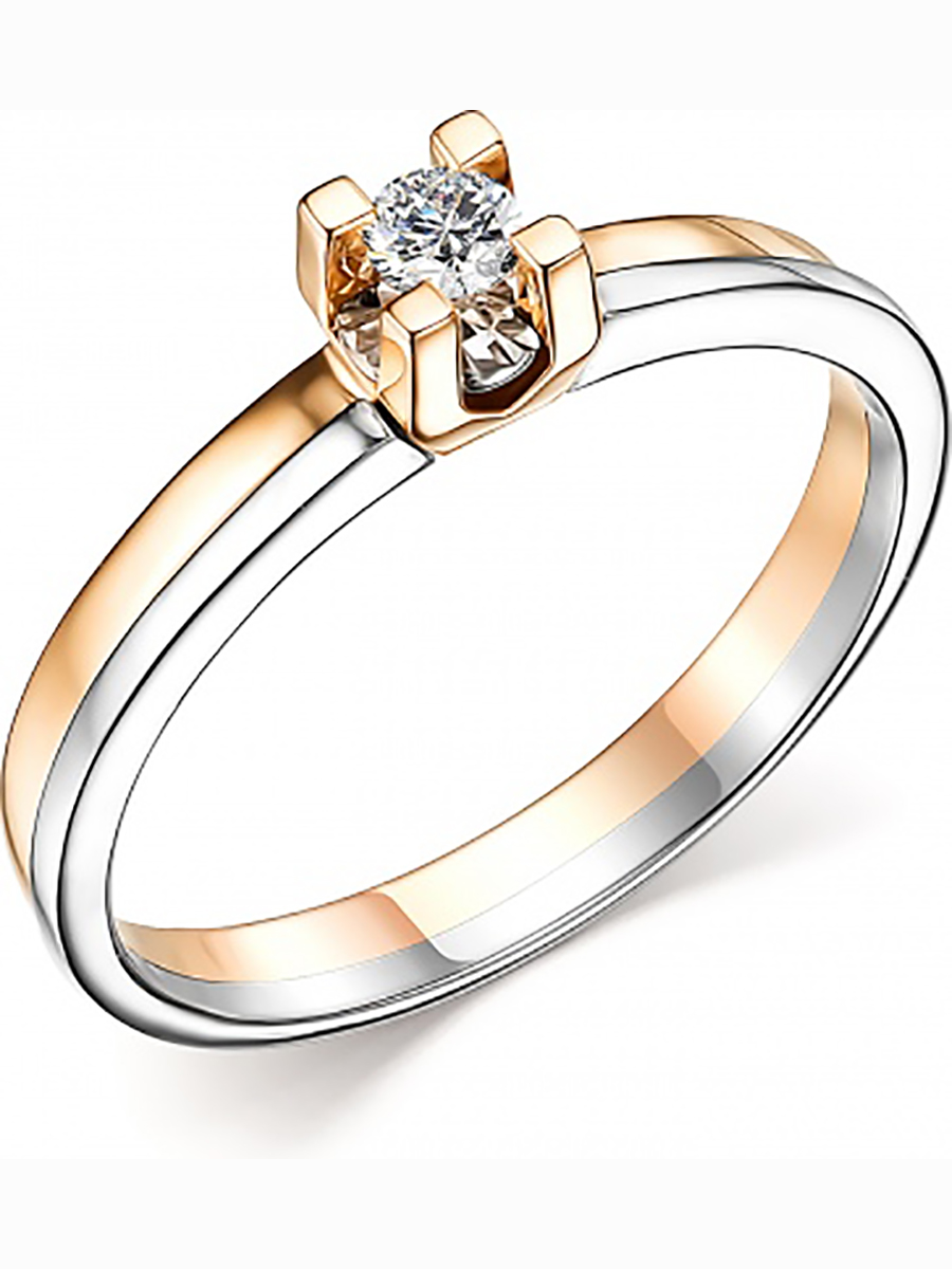 

Кольцо с 1 бриллиантом из красного золота р. 19 Алкор 14763-100, 14763-100