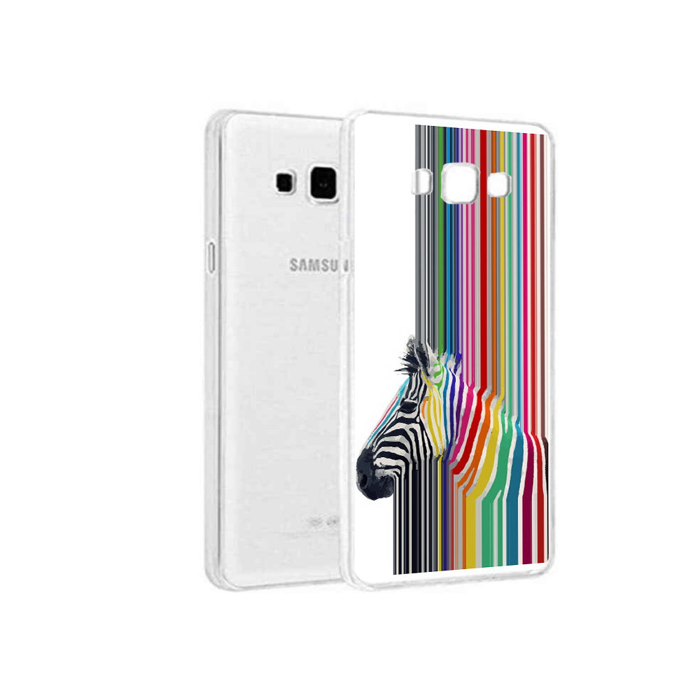 Чехол MyPads Tocco для Samsung Galaxy A8 радужная зебра