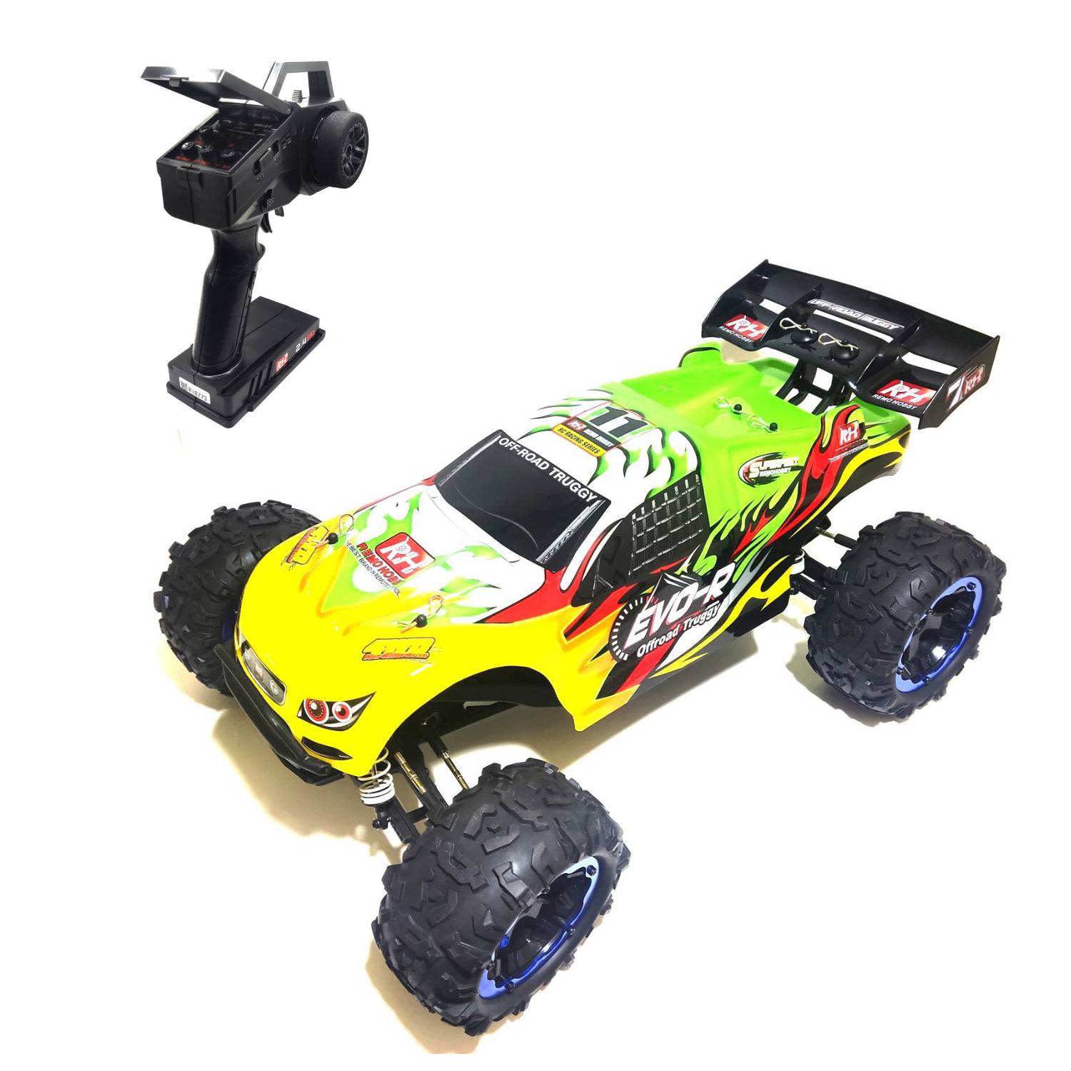 

Радиоуправляемая трагги Remo Hobby Truggy Brushless 4WD RTR масштаб 1:8 24G - RH8065-Blue, RH8065-Blue